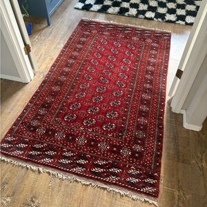 Handmade Indian Bokharra Wool Rug